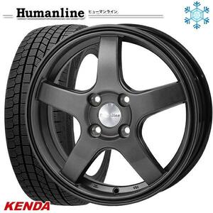 高崎 新品 冬セット ヒューマンライン HS-09 15x4.5J +45 4H100 ケンダ アイステックネオ KR36 165/60R15インチ ハスラー等