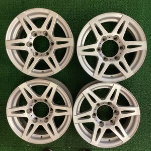 【469】ブリヂストンCV201 社外アルミ15×6JJ+25 139.7-6H 中古品4本