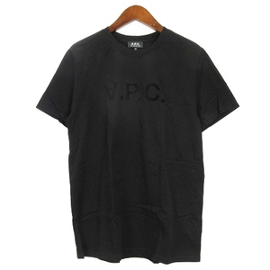 アーペーセー A.P.C. フロッキー ロゴ Tシャツ 半袖 反転 ブラック M 241212E メンズ