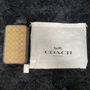 【新品未使用品】COACH コーチ サリバン パック・ブロックド シグネチャー キャンバス ショルダーバッグ C9865 カーキ チャコール