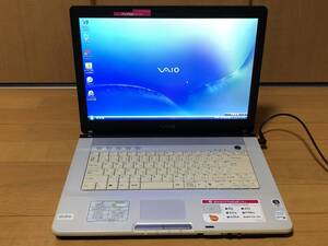 SONYノートパソコン VAIO PCG-7V1N windows vista 100GB HDD モニタ出力 簡易動作確認済み ジャンク扱い品 本体のみ 付属品無し