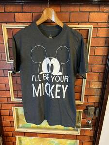 Tシャツ キャラT ティーシャツ　ミッキーマウス　mickey ディズニー　サイズ M グレー系　アメリカ古着