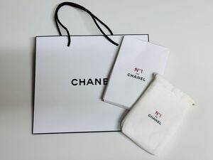 ★CHANEL №1 ドゥ シャネル ノベルティ ポーチ 新品未使用品 厚手 巾着 小物入れ 白