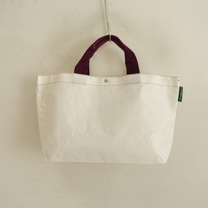 【美品/定価1.6万】エルベシャプリエ Herve Chapelier *2012PP マルシェバッグM*かばんトート手提げオフ白(ba7-2412-35)【10A52】