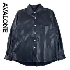 AVALONE アヴァロン フェイクレザーシャツ 美品 ブラック