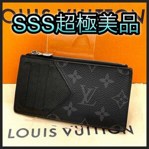 LOUIS VUITTON ルイヴィトン ミニ コンパクト ウォレット フラグメントケース モノグラムエクリプス 黒 ブラック 正規品 鑑定済み 本物