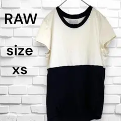 【美品】RAW カットソー　半袖　白　黒　2色