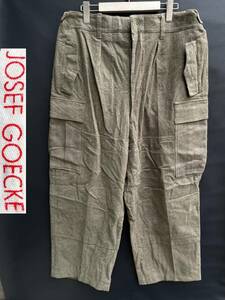 Big size Vintage Josef Goecke German Military Style Heavy Wool Cargo Pants ヴィンテージ ミリタリー ヘビー ウール カーゴパンツ