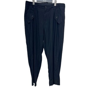 Yohji Yamamoto pour homme　24SS WIDE TWILL M-FRONT 1 TUCK PANTS ワイドツイル1タックパンツ HS-P06-002　8071000139580