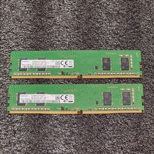 SAMSUNG DDR4-2400MHz 8GB (4GB×2枚キット) M378A5244CB0-CRC 動作確認済み デスクトップ用 PCメモリ 