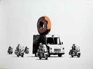 バンクシー/BANKSY “ DONUTS_BROWN ” WCP リプロダクション・シルクスクリーン・プリント R-408