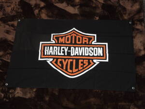 ハーレーダビッドソン フラッグ P274 HARLEY-DAVIDSON 120x70㎝ ロゴ ポスター ガレージ雑貨 コレクション 看板 タペストリー 旗 バナー 