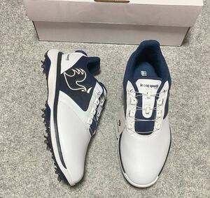 新品◇le coq sportif GOLFルコックスポルティフ ゴルフ◇26.5㎝◇ゴルフシューズダイヤル式 ◇スパイクタイプ/幅3E