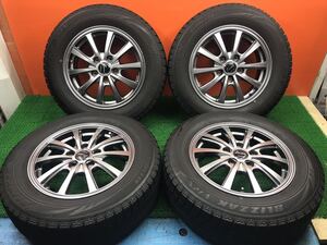 3t-178)冬 195/65R15 BRIDGESTONE Blizzak VRX 7-7.5分山 6J+50 PCD114.3 5穴 ノア ヴォクシー等