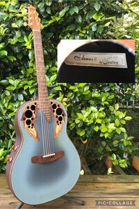 ovation／Adamas II 1681-8 ブルー ウッドノブ 