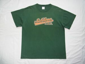 ☆ 90s00s ビンテージ SUBLIME サブライム L.B.C. ロングビーチ カリフォルニア Tシャツ sizeL 緑 ☆USA古着 ロック バンド レッチリ OLD