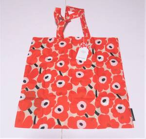 ★marimekko マリメッコ ウニッコ エコバッグ トートバッグ レッド×ホワイト