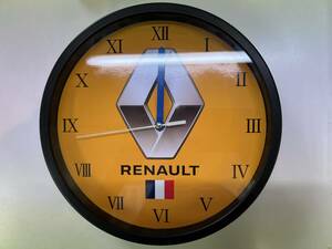 ルノーキャトル　RENAULT 壁掛け時計　ジャンク品