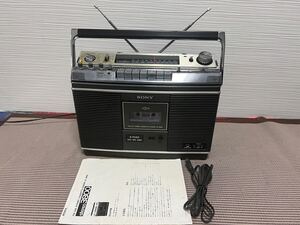 希少SONY ソニー CF-3800 ラジカセ 2バンド ラジオ FM/AM カセットレコーダー メンテナンス済み動作品説明書付き