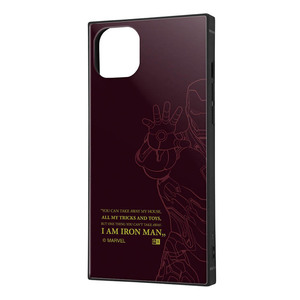 iPhone 14 Plus スマホ ケース カバー アイアンマン 黒 ブラック マーベル Marvel かっこいい 耐衝撃 キャラクター グッズ