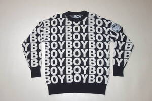 美品 BOY LONDON ボーイロンドン ニットセーター サイズS (M相当) BOYロゴ ワッペン