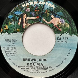 【試聴 7inch】Exuma / Brown Girl 7インチ 45 muro koco フリーソウル サバービア 