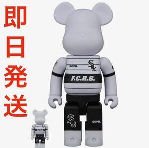 【新品 】BE@RBRICK F.C.R.B. × MLB 100％ & 400％ CHICAGO WHITE SOX ベアブリック メディコムトイ MEDICOM TOY シカゴ ホワイトソックス