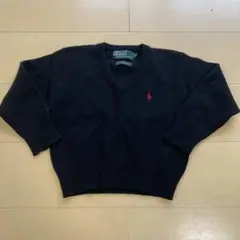 ポロ　Ralph Lauren 100㎝　ブラックVネックセーター