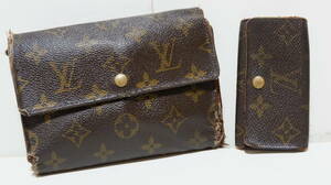 ◎売切り税込◎ルイヴィトンLouisVuitton4連キーケース＆３つ折り財布◎★Used