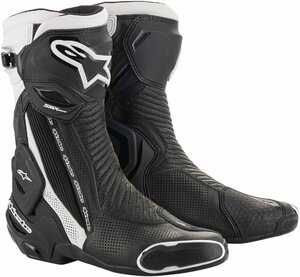 US 9 / EU 43 - ブラック/ホワイト - ALPINESTARS アルパインスターズ SMX Plus ベンテッド ブーツ