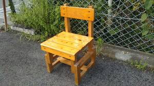 ！秀品！「木製学習用椅子・補助付」【ヒノキ材】星野工業（詳細不明）
