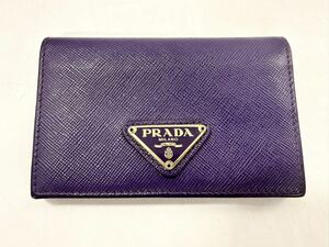 【9T19】1円スタート PRADA プラダ シャネル 名刺入れ カードケース カード入れ レザー 三角ロゴ 