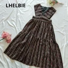 『美品』LHELBIE ブラック　ティアード　ロングワンピース　フリー