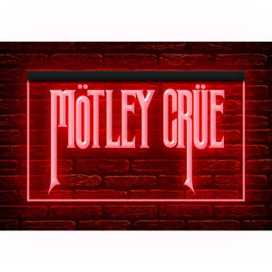 J638 // LED ネオンライトサイン Motley Crue モトリークルー■サイズ(約)：W300mm x H200mm