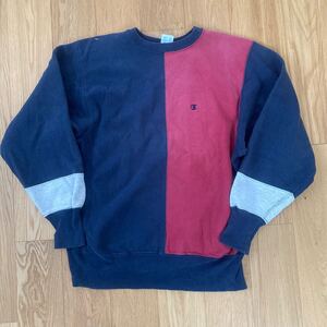 希少◎champion リバースウィーブ L クレイジーカラー USA製 チャンピオン スウェット アメリカ製 90