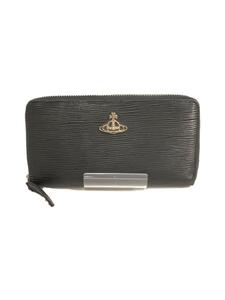 Vivienne Westwood◆vegan paglia zip round wallet/長財布/-/BLK/レディース