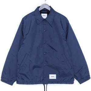 WTAPS MC JACKET NYLON. OXFORD サイズ02 ネイビー 242TQDT-JKM01 ダブルタップス リサイクルナイロンオックスフォードジャケット 24aw