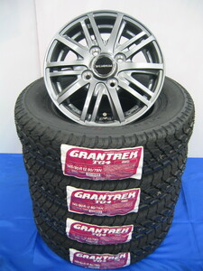 ダンロップ ゴツゴツ サマー タイヤ グラントレック TG4 145/80R12 145/80-12 80/78N LT & アルミホイール セット 新品 4本 軽バン 軽トラ