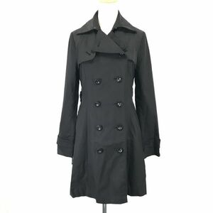 オリゾンティ★インタープラネット/INTERPLANET★トレンチコート【38/レディースM/黒/black】ボタン欠け特価/Coat/Jacket/Jumper◆BH461