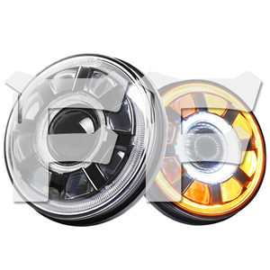 Jeep LED ヘッドライト JK JKU TJ LJ スズキ ジムニー ハマー H2 HI.Low.DRL.ウインカー 7インチ ホワイト 12V 2個 OL-1960R 新品