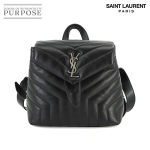 未使用 展示品 サンローラン パリ SAINT LAURENT PARIS ルル バックパック リュックサック レザー ブラック 487220 シルバー 金具 90223237