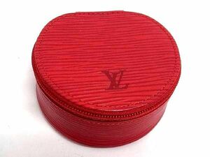 1円 ■美品■ LOUIS VUITTON ルイヴィトン M48217 エピ エクランビジュー10 ジュエリーケース マルチポーチ カスティリアンレッド AY2748