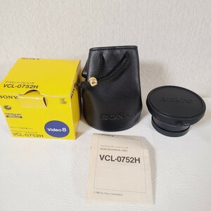 ◆◇ ビデオカメラ video 8　レンズ　SONY VCL-0752H ワイドコンバージョンレンズ 52mm ×0.7 ソニー☆◇◆