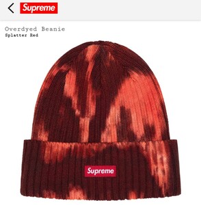 新品 24SS Overdyed Beanie Splatter Red 国内正規品 未使用 タグ付き スプラッター 