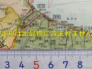 mB16【地図】富山県 昭和12年 [富山市街図 神通新大橋 東新地]加越鉄道 越中鉄道 富岩鉄道 富山県営鉄道 富山電気鉄道 黒部鉄道 国鉄新湊線