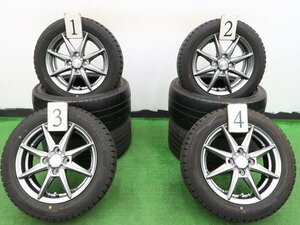 4本 社外 14インチ スタッドレス DUNLOP WINTER MAXX WM02 2022年 155/65R14 N-BOX スペーシア タント ムーヴ デイズ ルークス ek 軽自動車