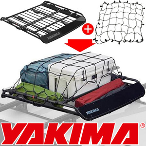 【YAKIMA 純正品】ヤキマ オフグリッド ルーフラック ルーフキャリア Lサイズ 8007139 + カーゴネット 約99cm×107cm 8007081