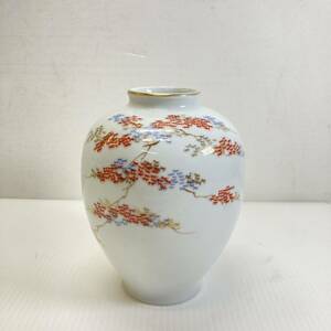 深川製磁 花瓶 金彩 紅葉 花入 花器 花生 華道具 インテリア オブジェ