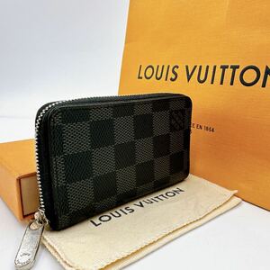 2858【超 極美品】LOUIS VUITTON ルイヴィトン ダミエ グラフィット ジッピーコインパース 小銭入れ コインケース N63076/MI2157