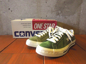 ビンテージ90’s●DEADSTOCK CONVERSE ONE STARアボカド/ホワイトsize 8●240227k3-m-snk-26cm 1990sワンスターデッドストック